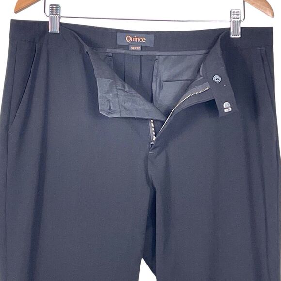 QUINCE Men’s Recycled Performance Stretch Dress Pants Size 34x32 Black EUC - Picture 6 of 15